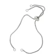 Bracciale regolabile per distanziatore - maglia veneziana 21 cm - Rodio x1