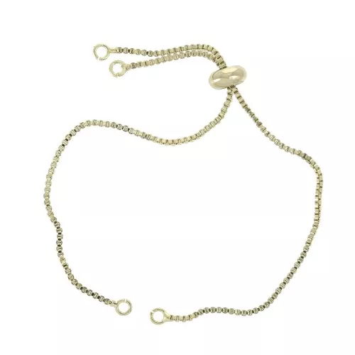 Bracciale regolabile per distanziatore - maglia veneziana 21 cm - Dorato x1
