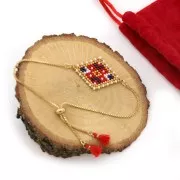 Bracciale regolabile per distanziatore - maglia veneziana 21 cm - Dorato x1