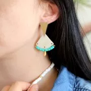 Distanziatore trianolare 4 fori Tagua 25x28 mm - Blu marino x1