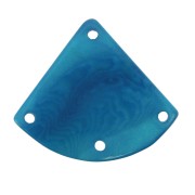 Distanziatore trianolare 4 fori Tagua 25x28 mm - Blu turchese x1