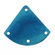 Distanziatore trianolare 4 fori Tagua 25x28 mm - Blu turchese x1
