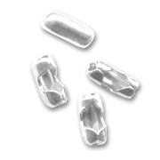 Terminali catena con palline mm. 1.5 Placcatura argento fino x10