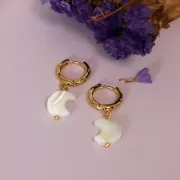 Madreperla luna - 12x11 mm per la creazione di bijoux x4