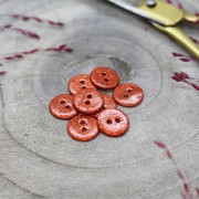 Bottone in madreperla Atelier Brunette - Glitter 9 mm Tangerine x1|raw }}