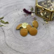 Bottone in metallo Atelier Brunette - Gem 9 mm Ocra x1