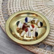 Bottone madreperla Atelier Brunette -Wink 9mm Off-white/Chestnut x1