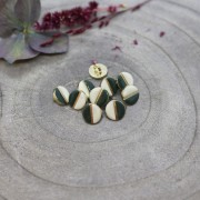 Bottone in metallo Atelier Brunette -Wink 9mm Off-white/Cedar x1|raw }}