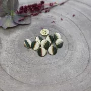 Bottone in metallo Atelier Brunette -Wink 9mm Off-white/Cedar x1