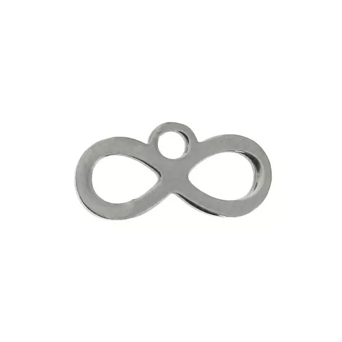 Ciondolo infinito 6x12 mm in Acciaio inox per la creazione di bijoux x1