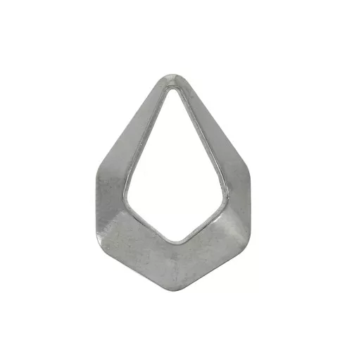 Pendenti forme goccia 21x15 mm in acciaio inox per la creazione di bijoux DIY x4