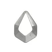 Pendenti forme goccia 21x15 mm in acciaio inox per la creazione di bijoux DIY x4