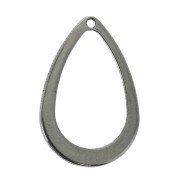 Pendenti goccia 17x11 mm in acciaio inox per la creazione di bijoux x10