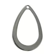Pendenti goccia 17x11 mm in acciaio inox per la creazione di bijoux x10