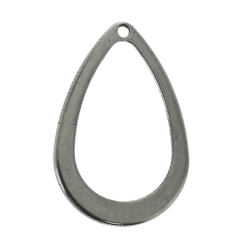 Pendenti goccia 17x11 mm in acciaio inox per la creazione di bijoux x10