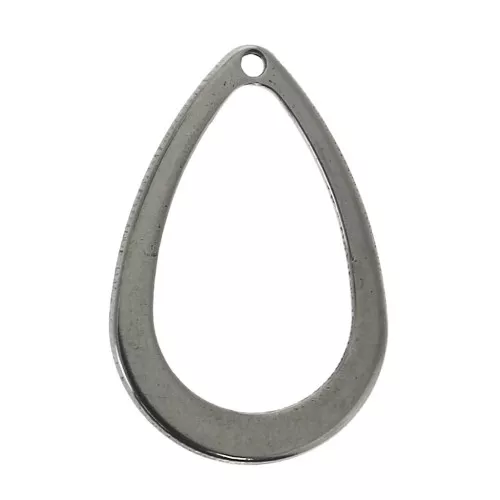 Pendenti goccia 17x11 mm in acciaio inox per la creazione di bijoux x10