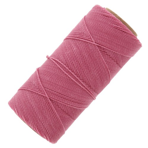 Bobina di filo cerato Linhasita per micro macramè 1 mm - Rosa confetto (629) x168m