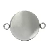Distanziatore anellini aperti per cabochon fondo piatto 18 mm Acciaio inox x1