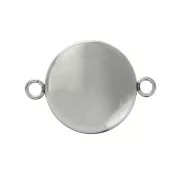 Distanziatore anellini aperti per cabochon fondo piatto 16 mm Acciaio inox x1