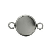 Distanziatore anellini aperti per cabochon fondo piatto 10 mm Acciaio inox  x1|raw }}
