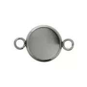 Distanziatore anellini aperti per cabochon fondo piatto 10 mm Acciaio inox x1