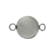 Distanziatore anellini aperti per cabochon fondo piatto 10 mm Acciaio inox x1