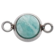 Anello aperto per cabochon a fondo piatto da 6 mm - Acciaio inossidabile x1