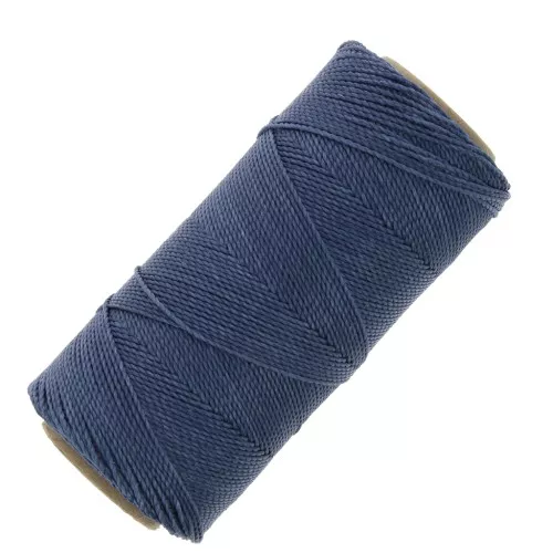 Bobina di filo cerato Linhasita per micro macramè 1 mm - Dark Jean Blue (275) x168m