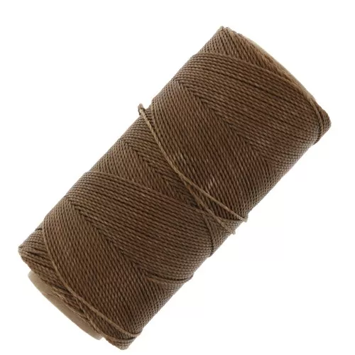 Bobina di filo cerato Linhasita per micro macramè 1 mm - Marrone terra (666) x168m