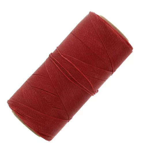 Bobina di filo cerato Linhasita per micro macramè 0,5 mm - Rosso cadmio (677) x335m
