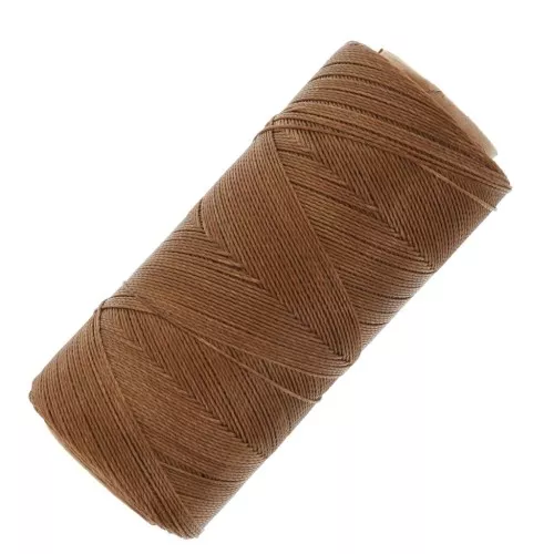 Bobina di filo cerato Linhasita per micro macramè 0,5 mm - Marrone terra (666) x335m