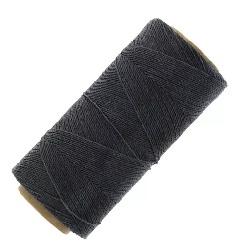 Bobina di filo cerato Linhasita per micro macramè 0,5 mm - Grigio scuro (474) x335m