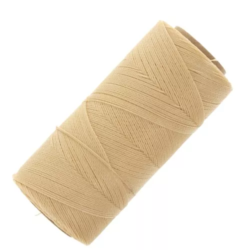 Bobina di filo cerato Linhasita per micro macramè 0,5 mm - Giallo paglia (1046) x335m