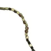 Cubi mini-ematite 1.5 mm Golden x40 cm