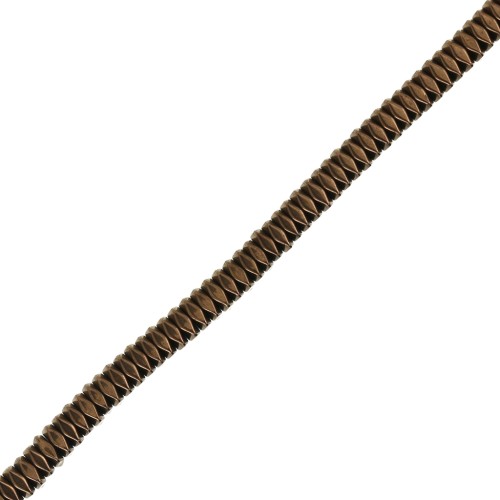 Rondelle mini-ematite sintetiche 2 mm  Light Copper x40 cm