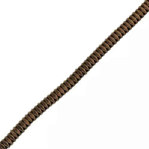Rondelle mini-ematite sintetiche 2 mm Light Copper x40 cm