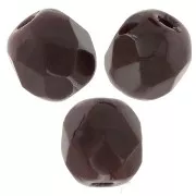 Facettes 4 mm Opaque Cocoa Brown x50