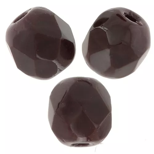 Sfaccettate mm. 4 Opaque Cocoa Brown x50