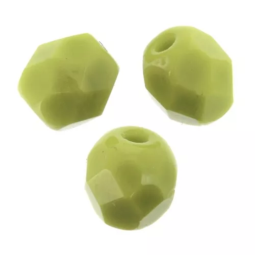 Faccette 4 mm Olivina opaca x50