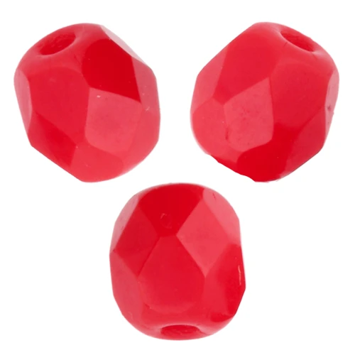 Faccette 4 mm opache rosso chiaro x50