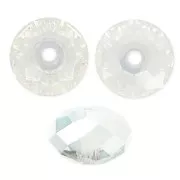 Perla rotonda appiattita PureCrystal 5040 8 mm - Crystal Silver Shade x1