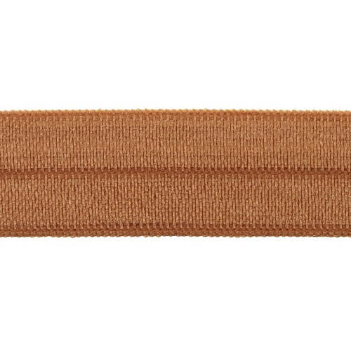 Nastro elastico satin effetto brillante 15 mm - Terracotta x 1m