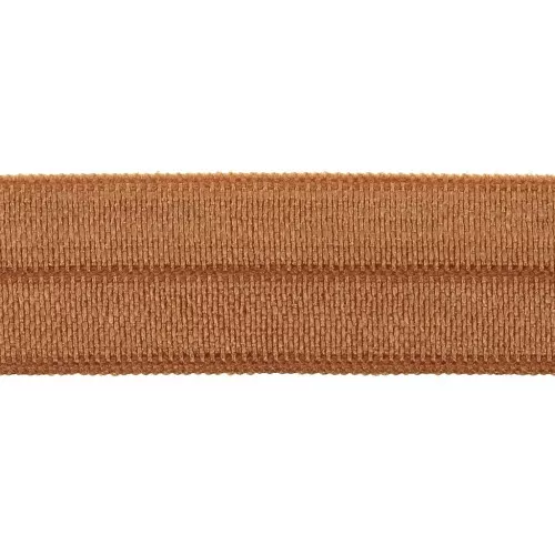 Nastro elastico satin effetto brillante 15 mm - Terracotta x 1m