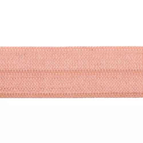 Nastro elastico satin effetto brillante  15 mm - Salmone x 1m