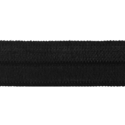 Nastro elastico satin effetto brillante  15 mm - Nero x 1m
