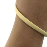 Cordone spaghetti elastico 5 mm - Giallo scuro x 1 m