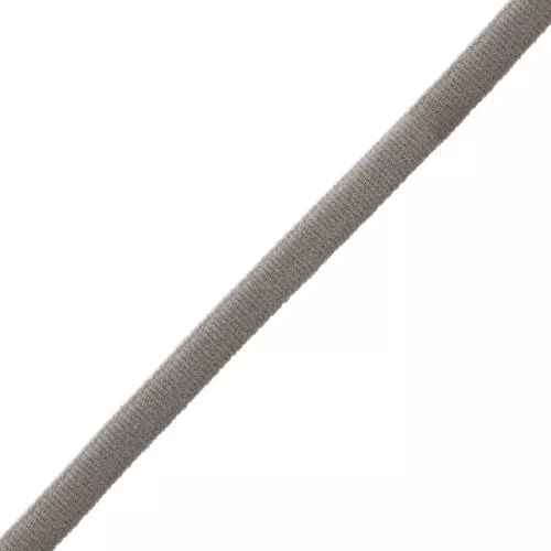 Cordone spaghetti elastico tinta unita 5 mm - Grigio x 1 m