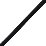 Cordone spaghetti elastico tinta unita 5 mm - Nero x 1 m|raw }}