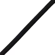 Cordone spaghetti elastico tinta unita 5 mm - Nero x 1 m