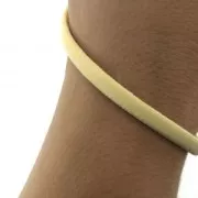 Cordone spaghetti elastico tinta unita 5 mm - Nero x 1 m